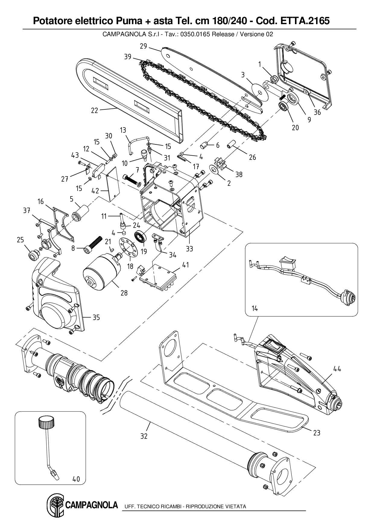 ETTA.2165_Potatore elett. Puma con asta Tel. cm 180-240